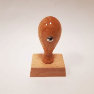 Gummistämpel med trähandtag, storlek 45x30mm