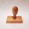 Gummistämpel med trähandtag, storlek 80x40mm